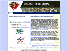 Tablet Screenshot of intensetenniscamps.com